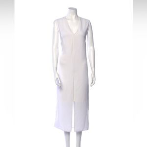 Helmut Lang White Sleeveless Layered Midi Dress 10